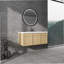 48" Wall-Mounted Bathroom Vanity with Resin Sink, 3-Soft Closing Door, Original Oak, Plywood  (KD-PACKING)
