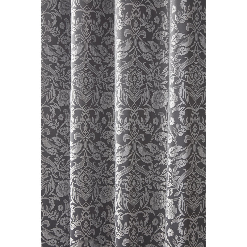 Eden Room Darkening Curtain Pair, Silver, 228 W x 228 D cm