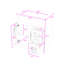 Meuble-lavabo de salle de bain avec lavabo en résine, portes à fermeture douce, tablette réglable et 2 tiroirs de rangement