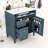 Sriyaan Bathroom Vanity with Ceramic Top, Bathroom Storage Cabinet with 2 Drawers and Tip-out Drawer-464534784-411531476