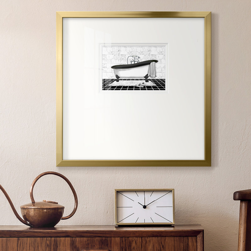 Tidioute Modern Bath II, reproduction d'art encadrée, H 17 po x l 17 po x P 1,25 po