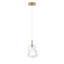Luminaire suspendu, 13 po, or, verre transparent-826936799