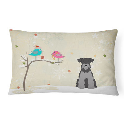 Coussin lombaire d’intérieur/d’extérieur carré contemporain de noël