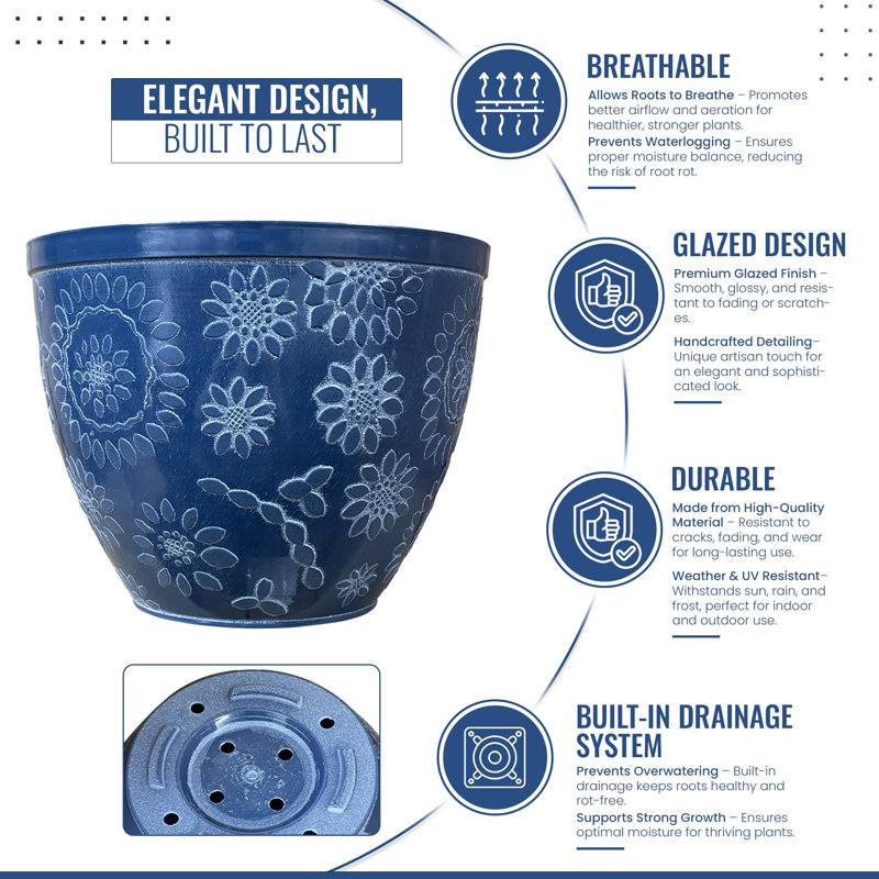 Pot Planter, Blue