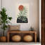 Terre cuite soleil feuille de palmier abstraite minimaliste moderne palmier Nature Tropical, impression d'art mural-902475297