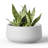 16 Inch Bowl Concrete Planter, Weather-Resistant for Patio & Garden Decor, Bright White-9782871-9782867-9782865