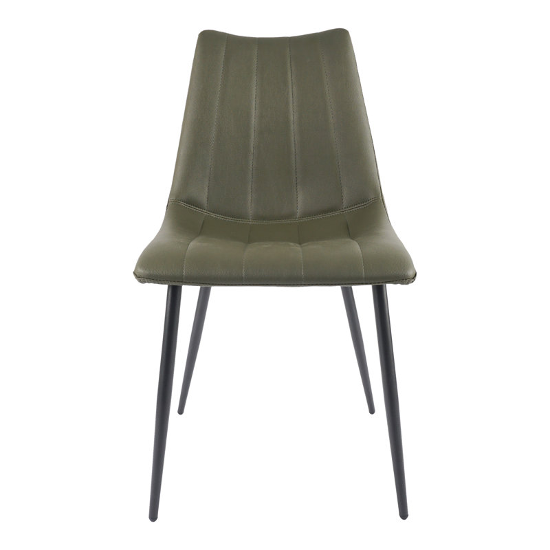 Finnigan Upholstered Dining Chair, Light Green Faux Leather