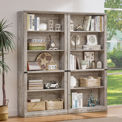 70" Tall Farmhouse Bookshelf Set