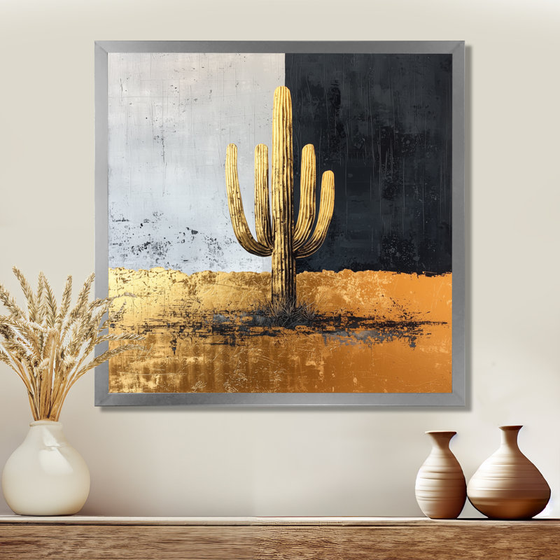 Mariann Cactus formes abstraites forme pure I - Cactus, art mural, H 16 po x l 16 po, Reproduction encadrée d'une seule photo
