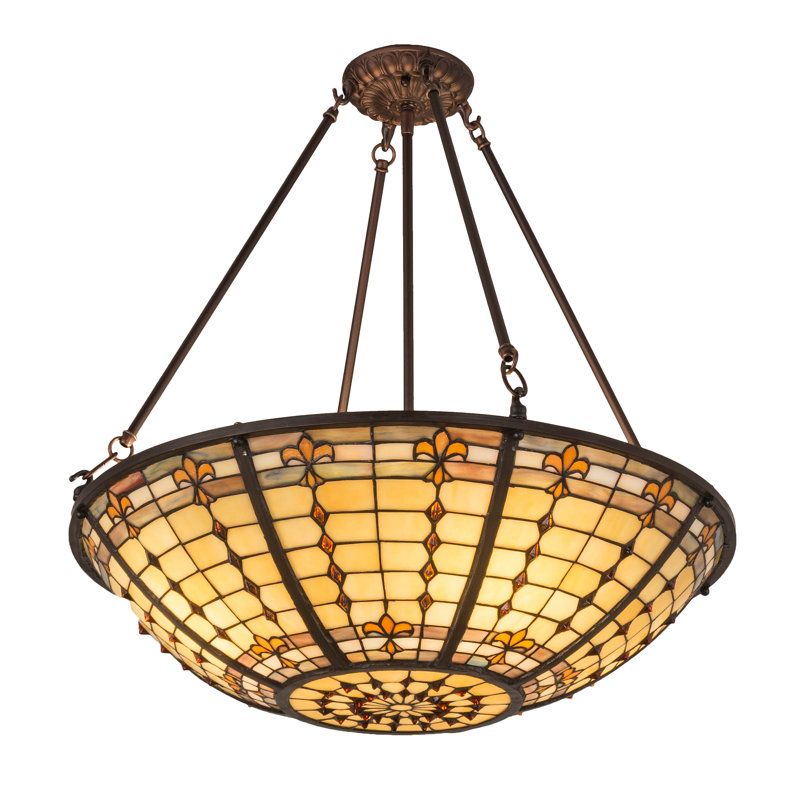 Plafonnier semi-encastré l 24 po Fleur-De-Lite