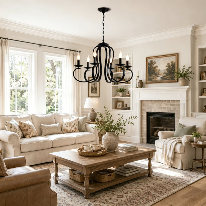 Dirksen 6 - Light Candle Style Chandelier
