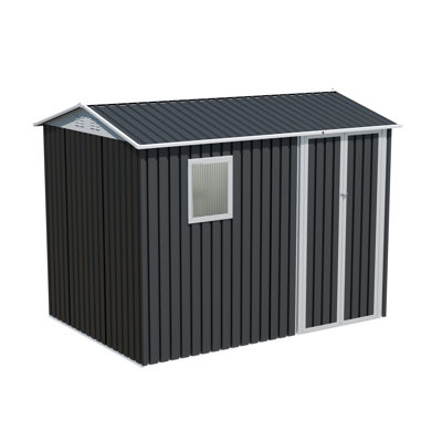 9X6 Ft Metal Garden Shed With 1 Windows For Outdoors