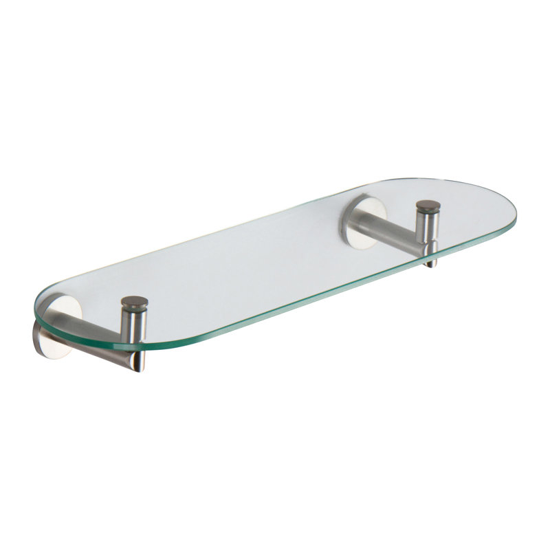 Sine Shelf, 2.5" H x 18" W x 5.7" D, Satin Nickel