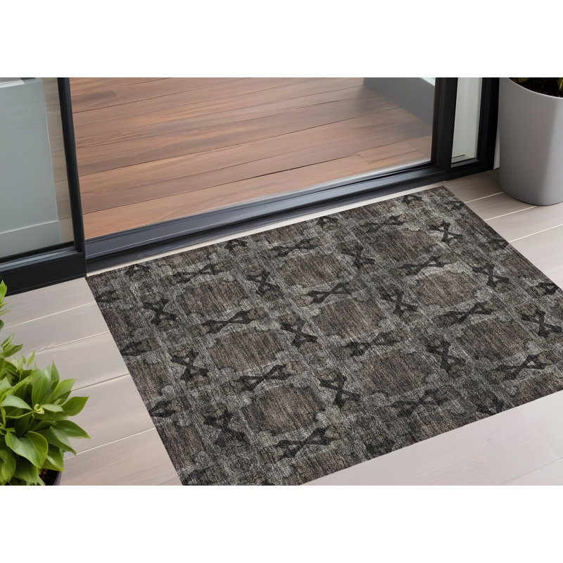 Rectangle HomeRoots Area Rug with Non-Slip Backing