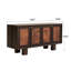 Armoire de rangement 70,87 "Mid-Century en bois massif et télé pour salon, fabrication en chêne rouge, style rétro