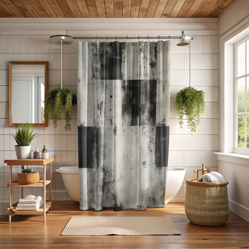 Rideau de douche Timeworn Plaid - Premium, H 74 po x l 71 po