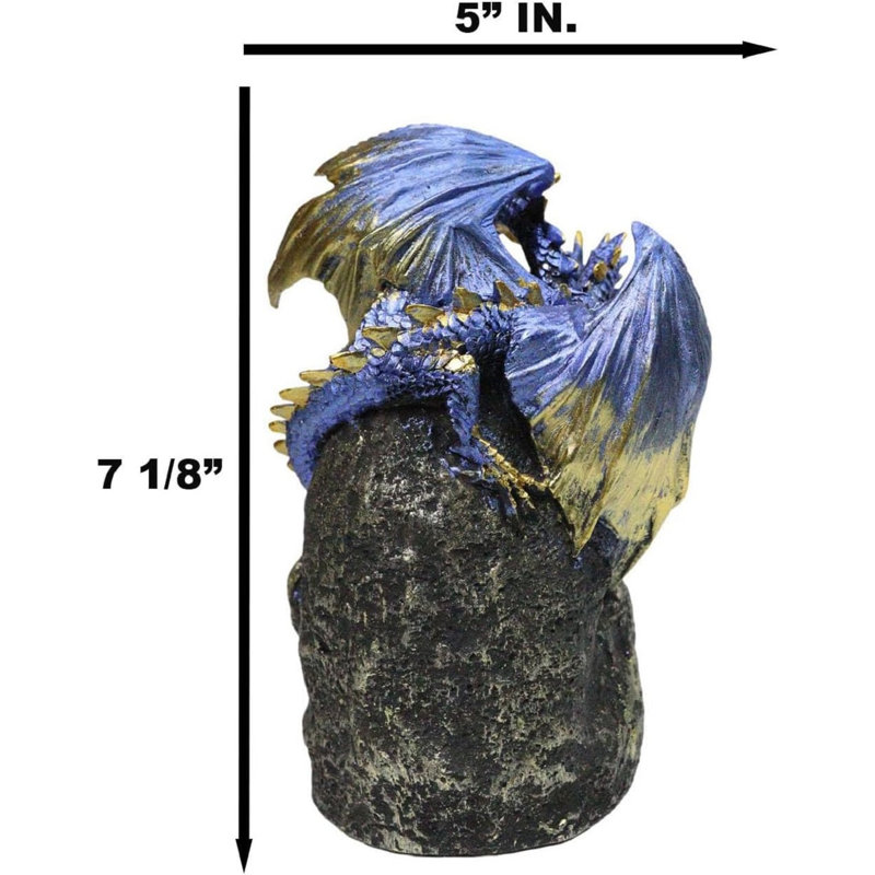 Figurine de brûleur d'encens Blue Dragon On