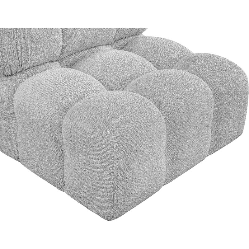 Ames 34 de large, Tissu gris bouclé