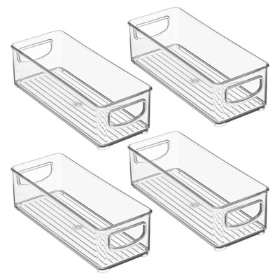 iDesign Plastic Stackable Pantry Bin - Storage Bin with Handles for Kitchen Organization - Ideal for Fridge or Cabinets