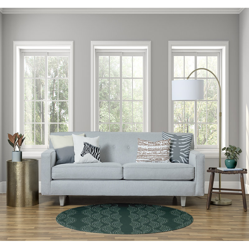 Dipali Chenille Abstract Indoor Rug, Round 5'
