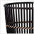 S/2 BAMBOO FOOTED PLANTERS 10/12", BLACK