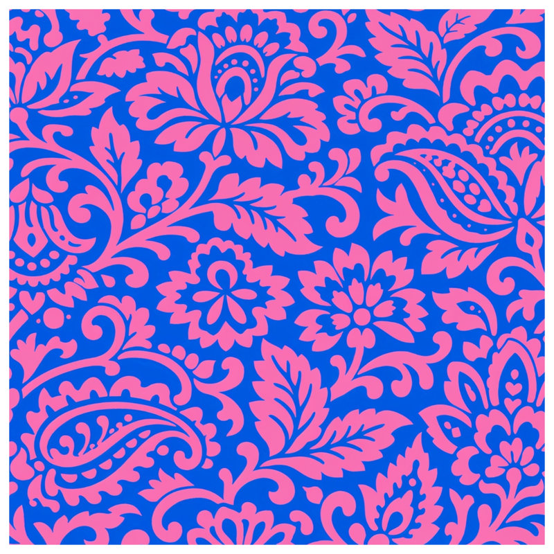 Coussins en damas rose, 14 X 14 pouces