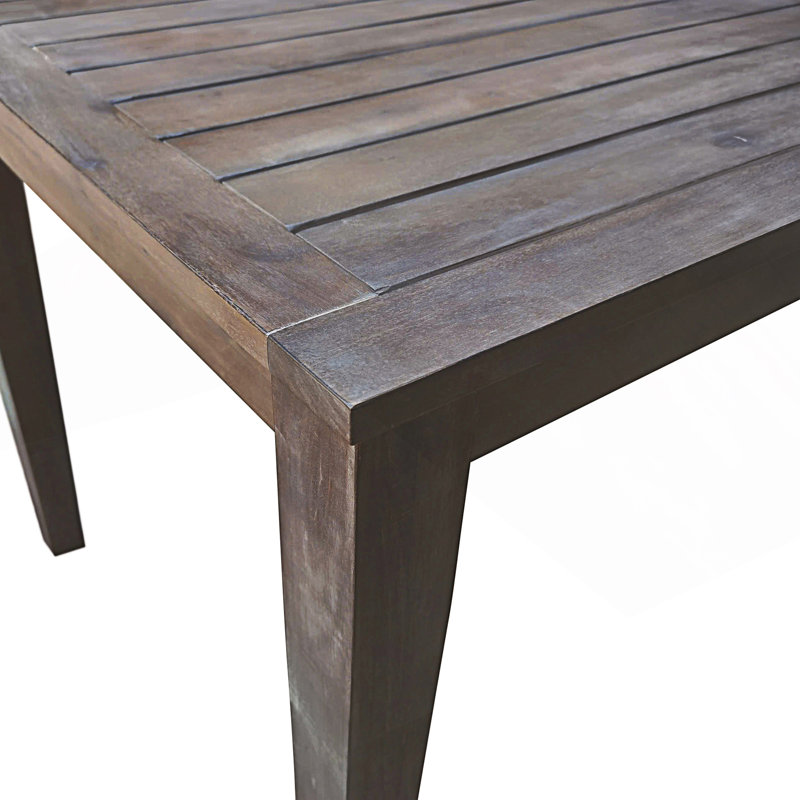 Ensemble repas d'extérieur 7 pièces avec coussins, 6 chaises modernes et 1 grande table, Gris