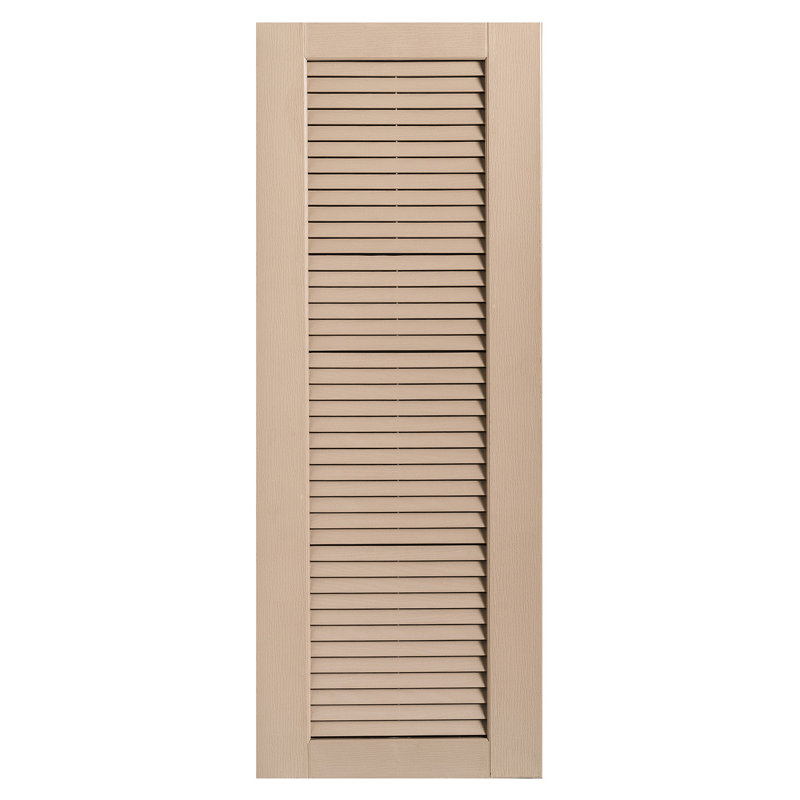 Paire de volets à persiennes droites, 75 po, Grès, 18 po