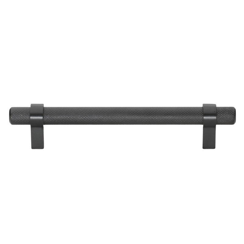 Poignée barre en acier massif GlideRite de Pinnacle Collection, Noir mat, 5.0625"