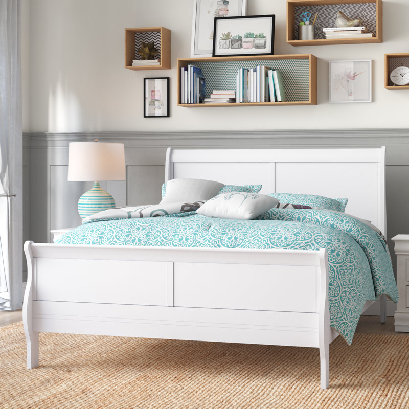 Teitelbaum Sleigh Bed, Twin, White