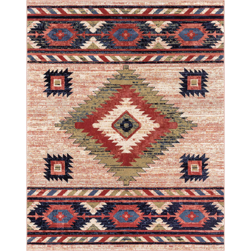 Tapis à motif médaillon Well Toven, Rectangle 9 pi 3 po x 12 pi 6 po
