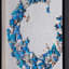 Décoration murale boîte à ombre papillon bleue