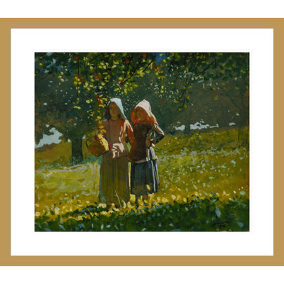 «Apple Cueillette» par Winslow Homer - impression giclée encadrée