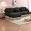 Canapé modulaire profond avec repose-pieds Chenille
