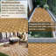 Paquet de 20 tuiles de terrasse emboîtables en bois d'acacia - plancher extérieur 12 X 12 pour patio, balcon et bord de piscine-106838633