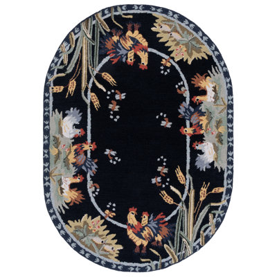 Kinchen Hand Hooked Wool Oriental Rug