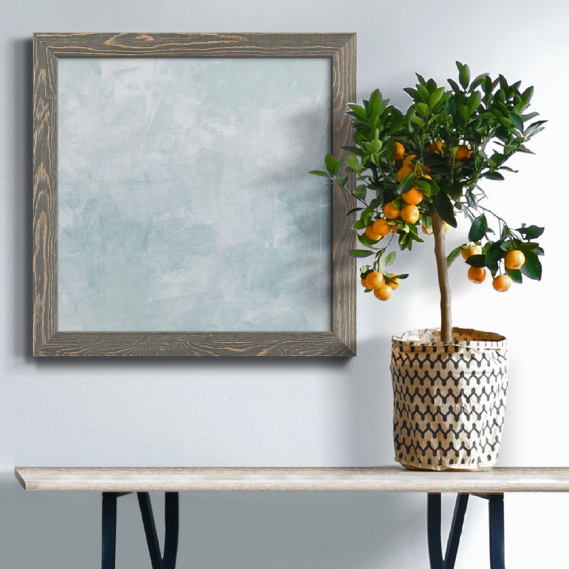 Toile encadrée bleue I-Premium Drifting - prête à être accrochée, Gris, H 35,5 po x l 35,5 po x P 1,5 po