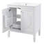 Ensemble de meuble-lavabo sans installation avec lavabo en céramique et armoire à pharmacie murale