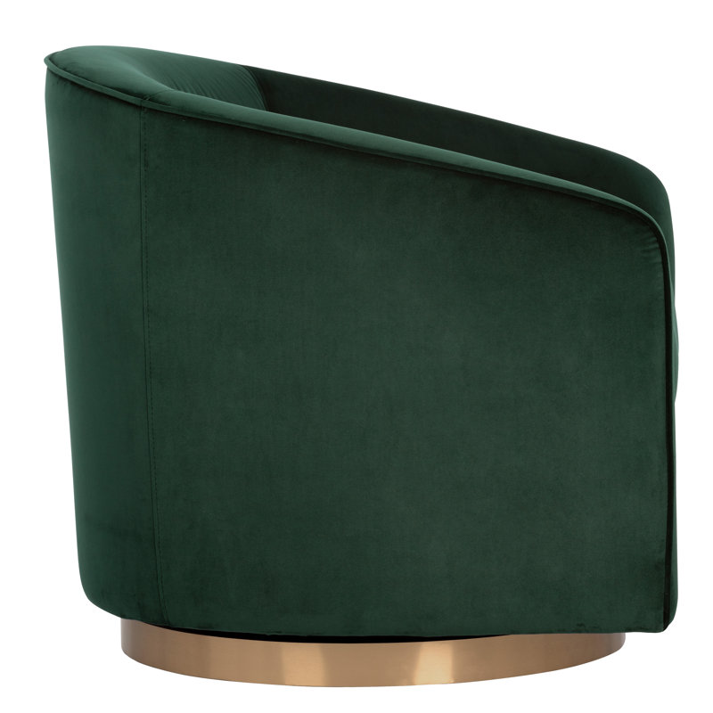 Hazel Swivel Armchair, Deep Green Sky