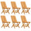 Llanas 6 - Person Teak Patio Dining Set with Rectangular Table