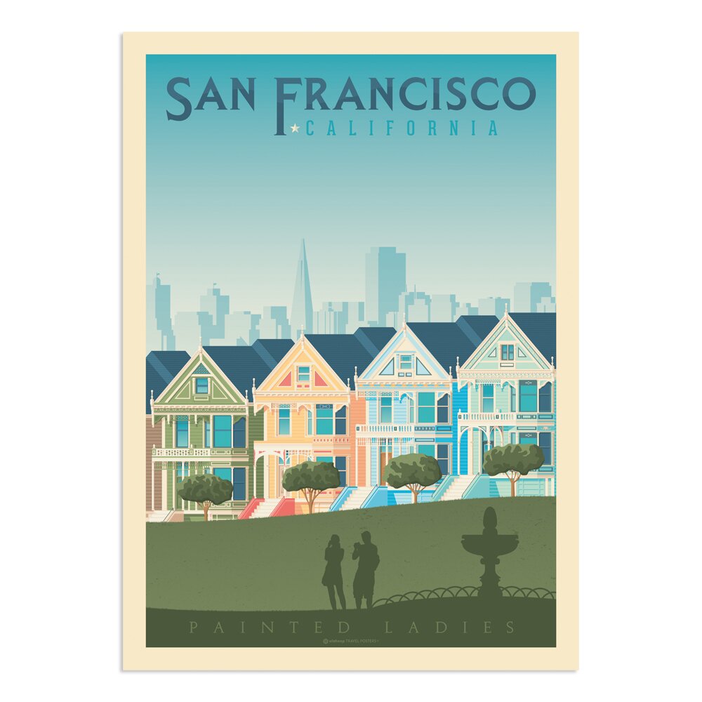 Poster San Francisco Gemalte Damen