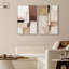 «Neutral Plaster Collage», ensemble encadré en verre acrylique ultrabrillant encadré par Art Remedy, cadre argenté, 20 x 30-96995431-96995425