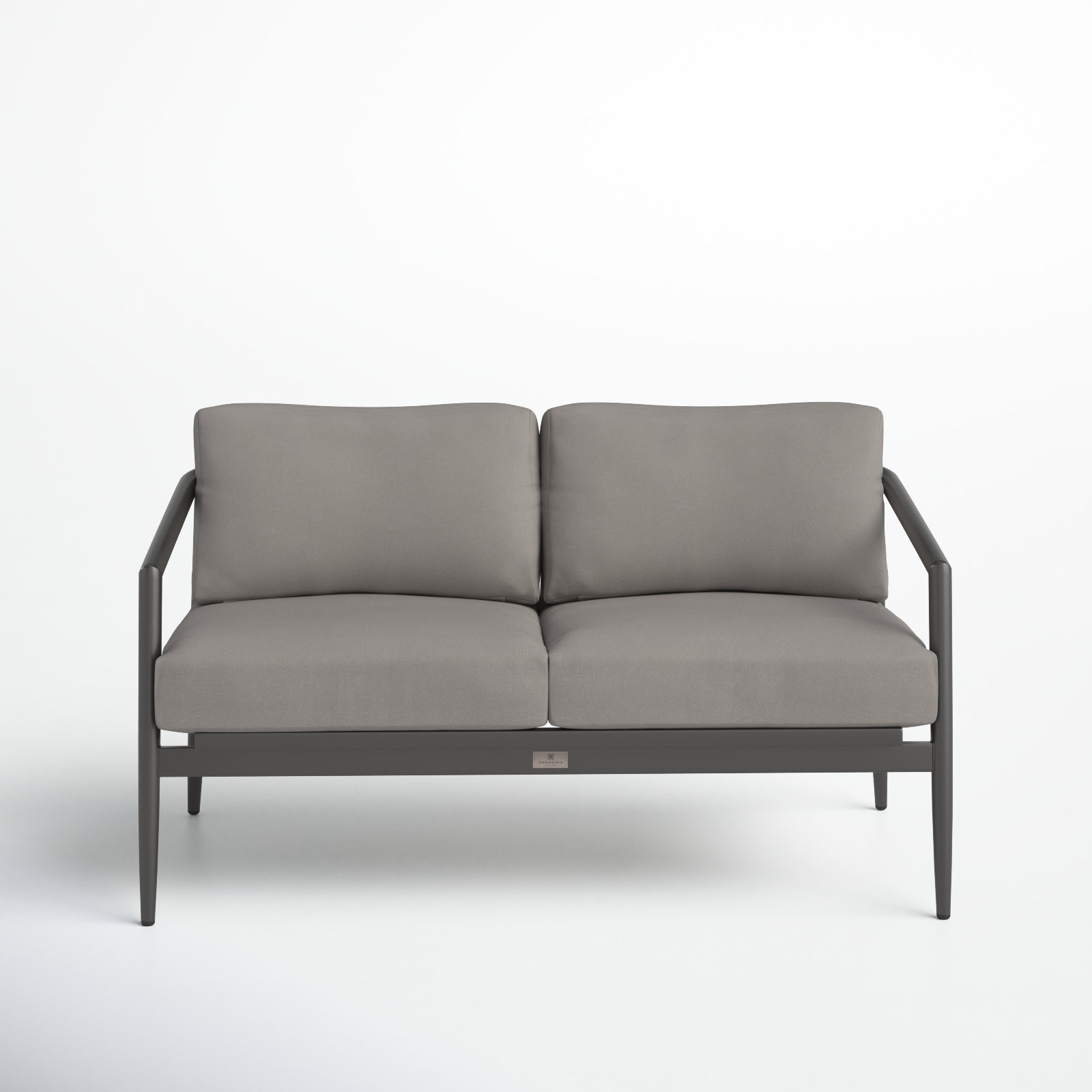 Delaine 57" Sunbrella® Patio Loveseat, Canvas Charcoal Sunbrella® Canvas, Slate