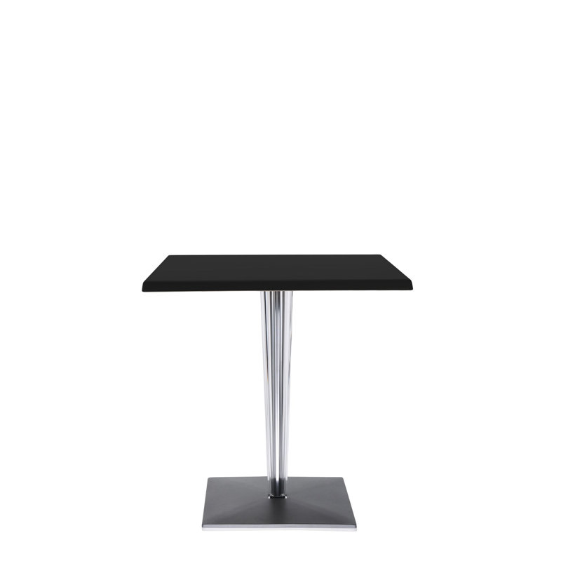 Table basse TopTop, Mélamine noire, H 28,38 po x L 24 po x l 24 po, Mélamine noire