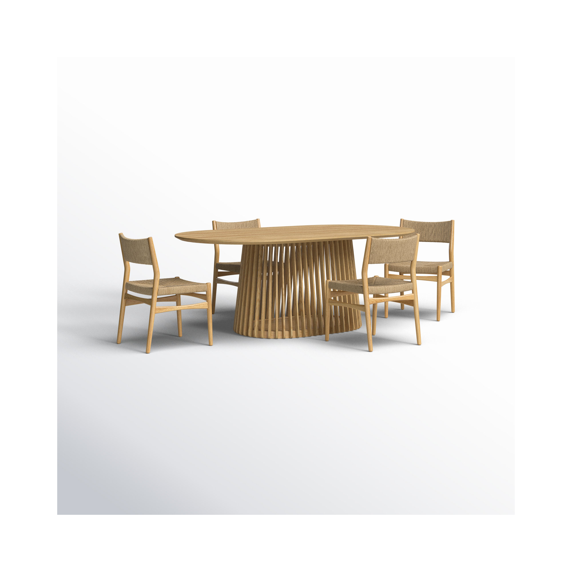 Brysa 5 - Piece Extendable Dining Set, Natural, Natural, Natural