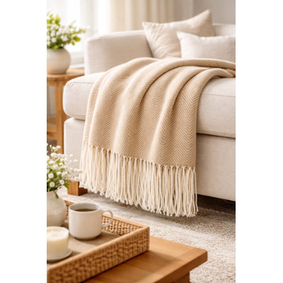 Herringbone Throw Blanket
