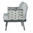 Gray Mariano Steel 4-Pieces Coversation Set Outdoor Furniture-747242881-747242880
