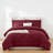 Queen Comforter Set 7 Pieces Burgundy Red Bed In A Bag Down Alternative-124848960