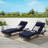 Set Of 2 Outdoor Long Reclining Chair, Reclining Lounge Chair, Lawn Sunbathing Chairs-896516781-896516787