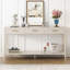 Console 60 po avec 3 tiroirs, canapé d'entrée en bois avec tablette de rangement, style campagne (beige) | Idée cadeau-537715614